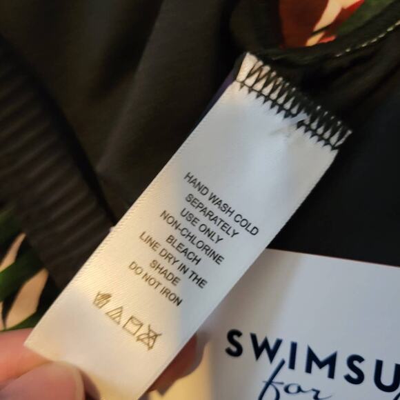 Swimsuits for All size 14 Multicolor Leaf Print High Rise Swim Bottom NEW - Picture 6 of 7